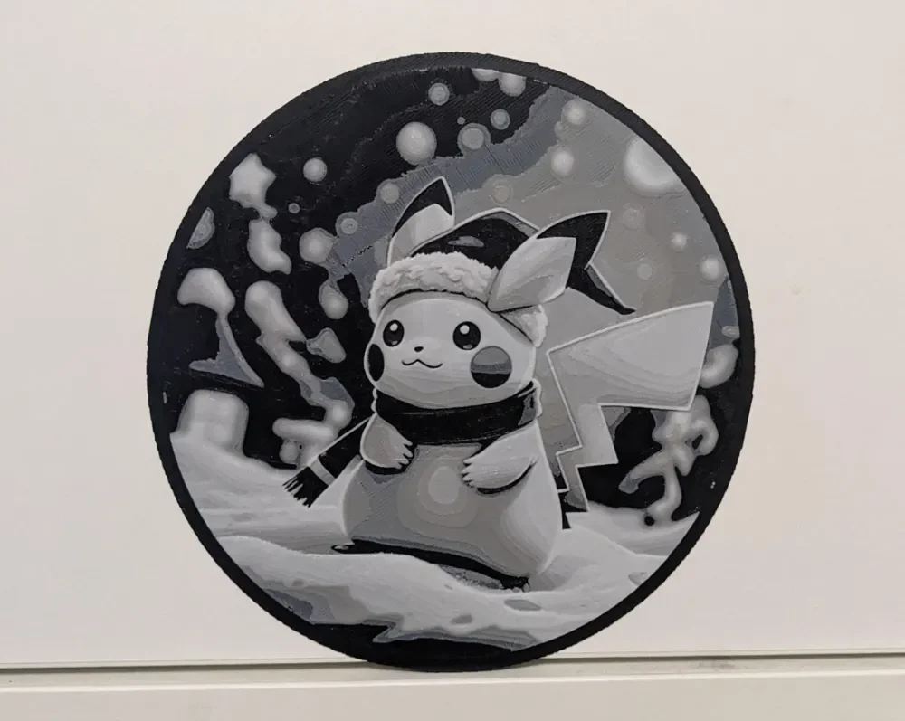 POKEMON Pikachu Santa christmas HueForge by Seb3D HueForge model: POKEMON Pikachu Santa christmas HueForge by Seb3D