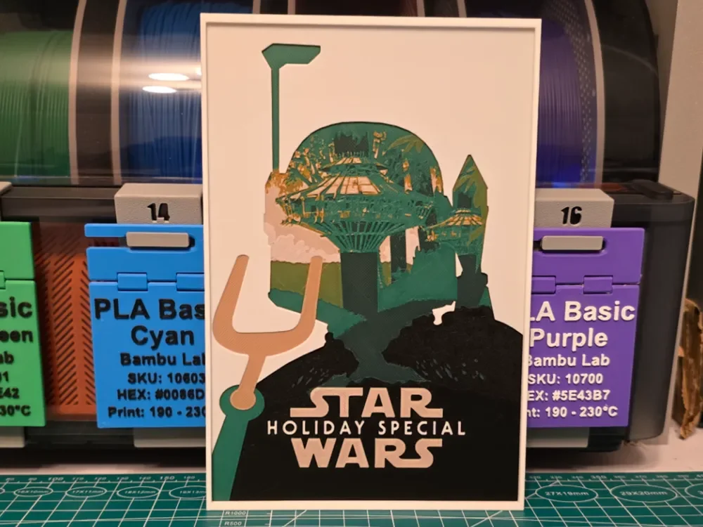HueForge model: Star Wars Holiday Special Poster - Hueforge Art by Lumpy3D