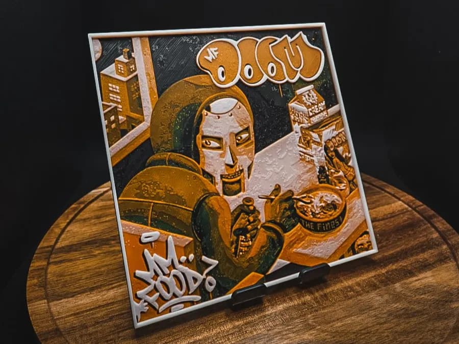 MF Doom – MM..Food (HueForge) by HugheCraft HueForge model: MF Doom – MM..Food (HueForge) by HugheCraft