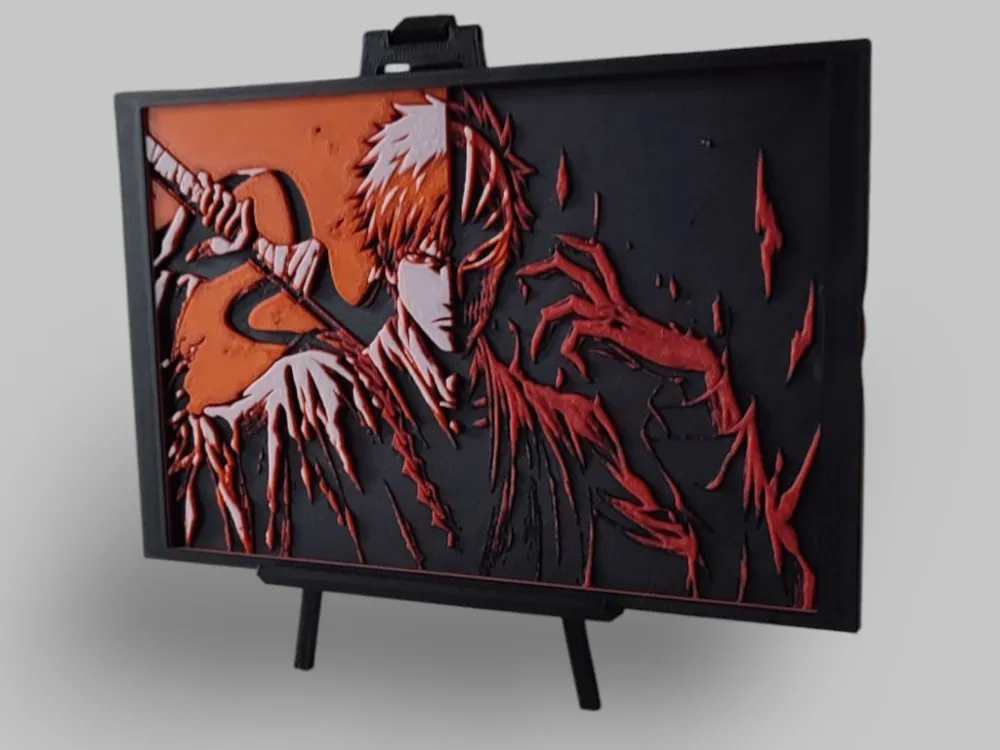Bleach Ichigo Hueforge by 3DNesy HueForge model: Bleach Ichigo Hueforge by 3DNesy
