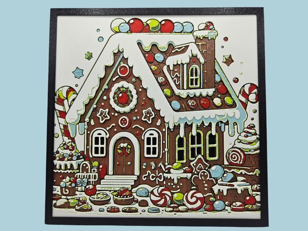 Gingerbread House by BusyKikiBee HueForge model: Gingerbread House by BusyKikiBee