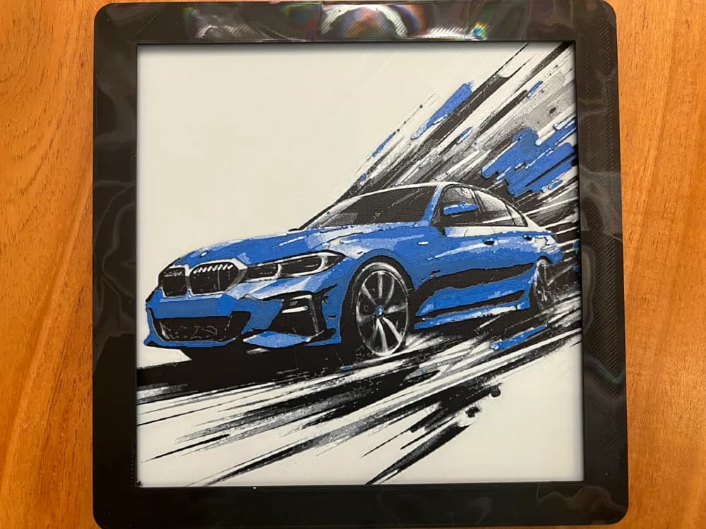 HueForge model: BMW 3 Series by JustBe 3D Printing