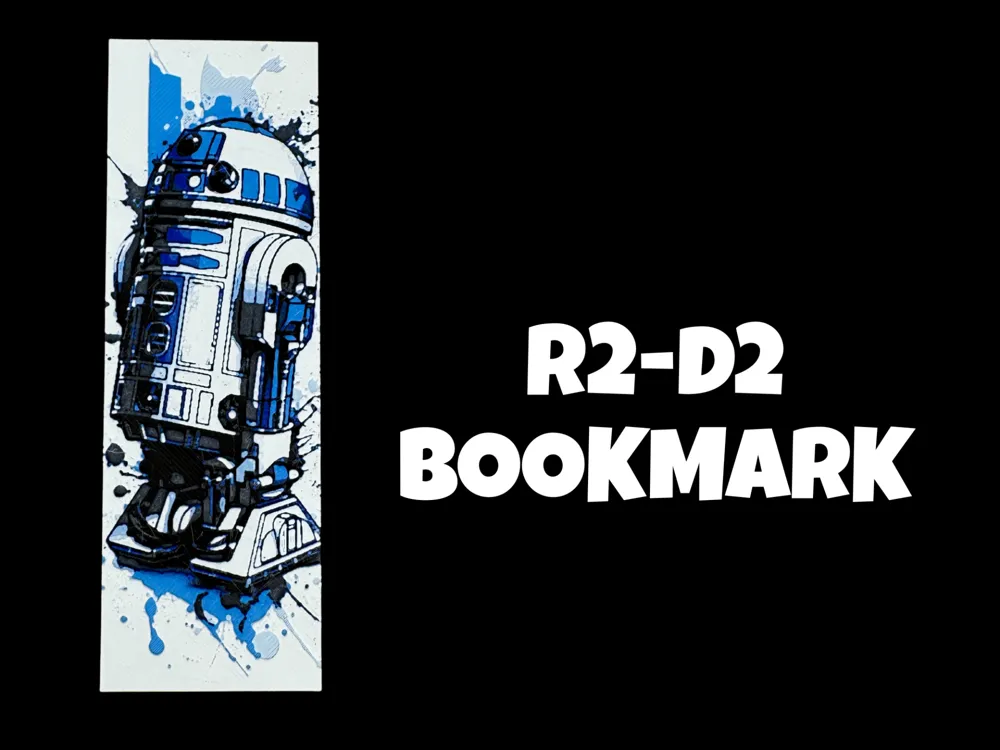 R2-D2 Bookmark by Canadian Gamer HueForge model: R2-D2 Bookmark by Canadian Gamer