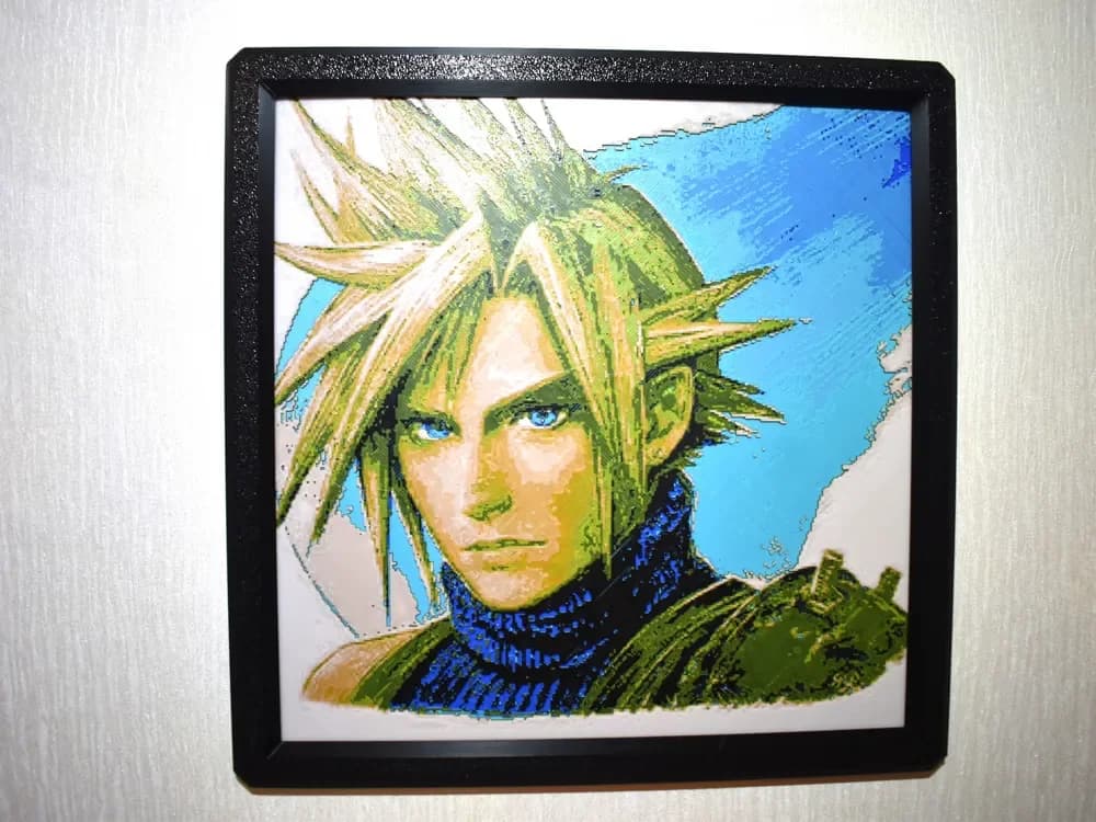 HueForge model: Cloud Strife Hueforge by Chris B