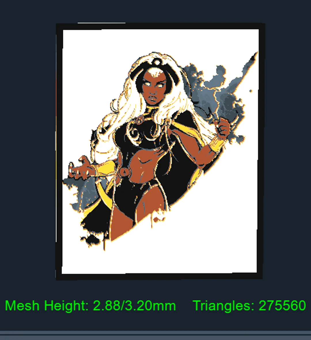 Storm Mini by Strata Prints HueForge model: Storm Mini by Strata Prints