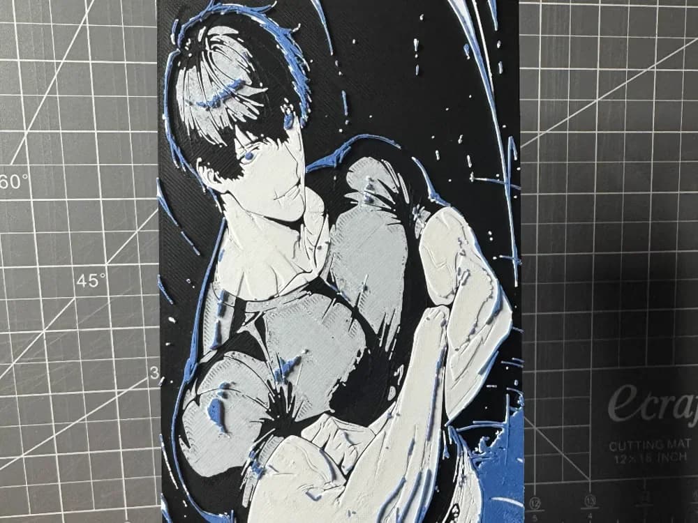 HueForge model: Hueforge of toji fushiguro from Jujutsu Kaisen by SBC Creations