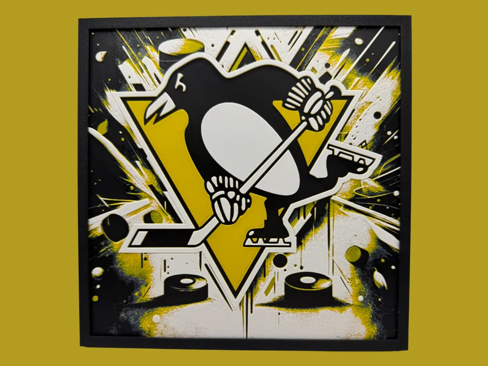 HueForge model: Pittsburgh Penguins - Series 2 - NHL Hueforge by Canadian Gamer