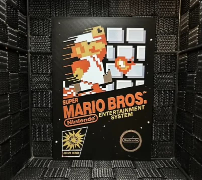 Hueforge Game Poster - Super Mario Bros. - by JoDau HueForge model: Hueforge Game Poster - Super Mario Bros. - by JoDau
