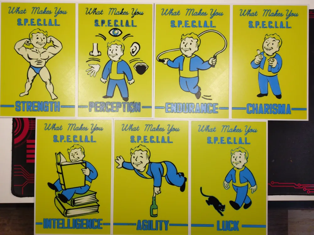 Fallout S.P.E.C.I.A.L Collection by Asgar3D HueForge model: Fallout S.P.E.C.I.A.L Collection by Asgar3D