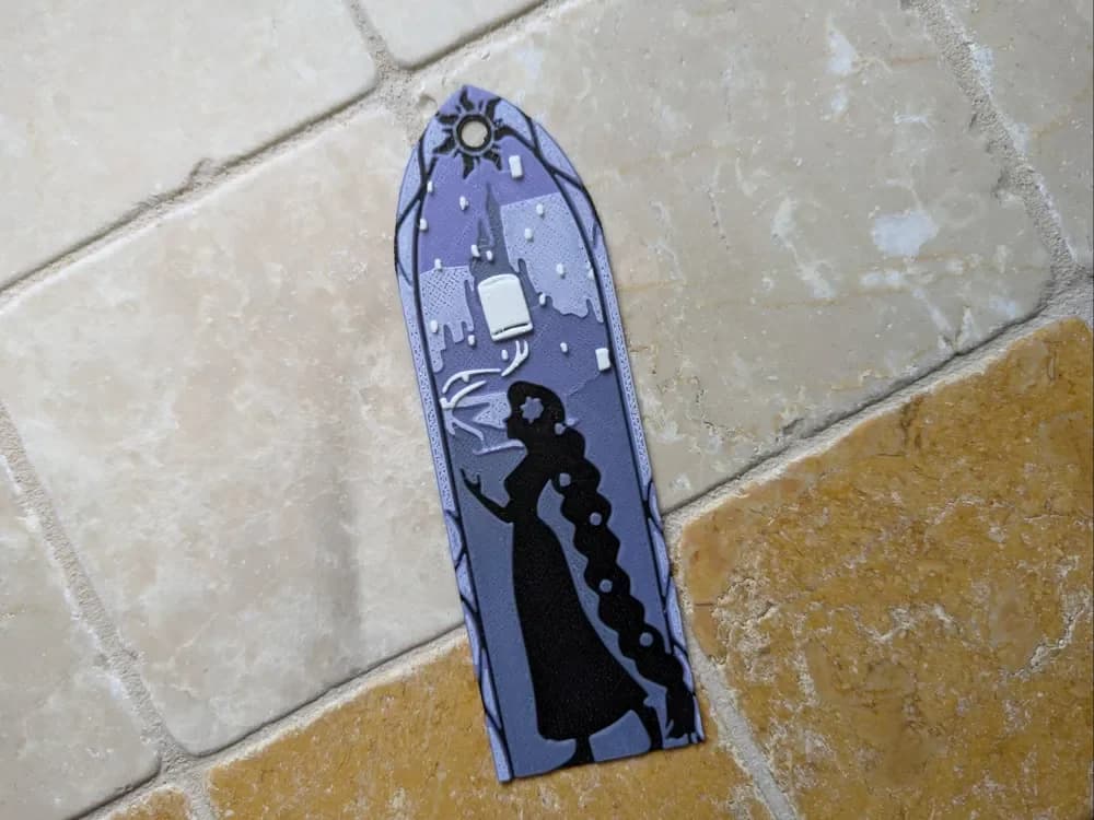 Rapunzel Bookmark Hueforge by suaimondi HueForge model: Rapunzel Bookmark Hueforge by suaimondi