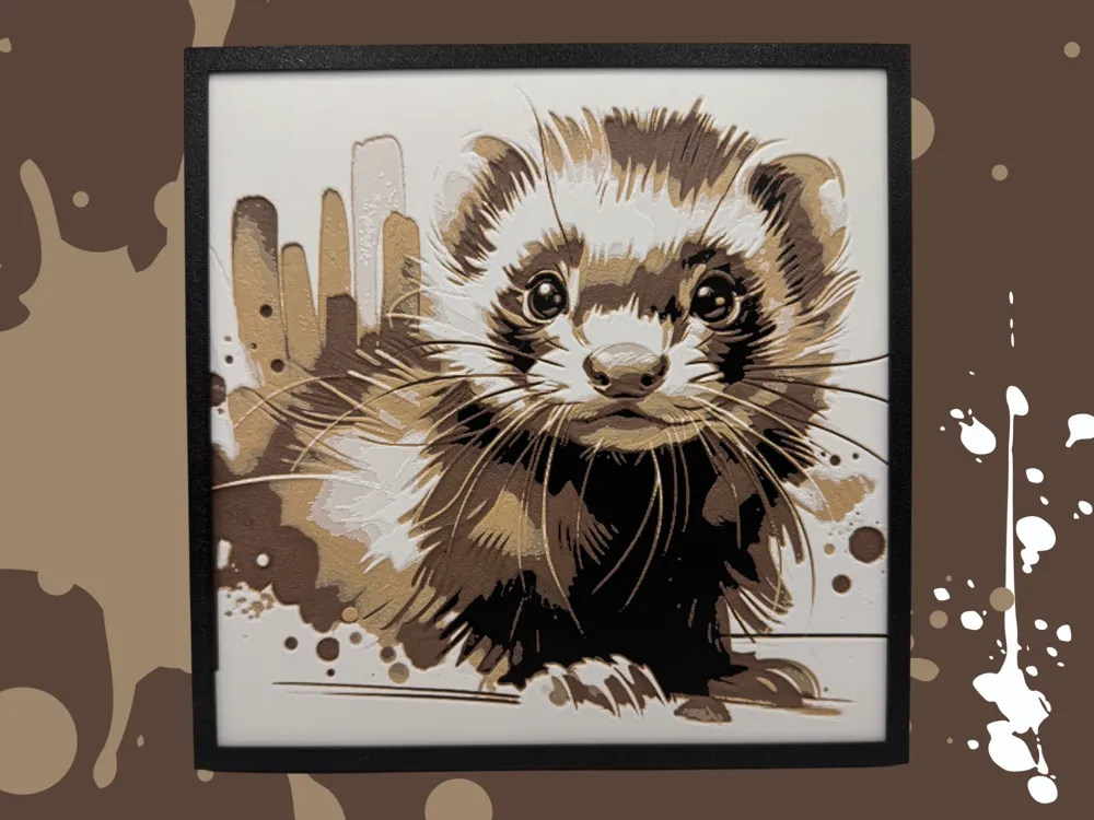 HueForge model: Ferret by Canadian Gamer