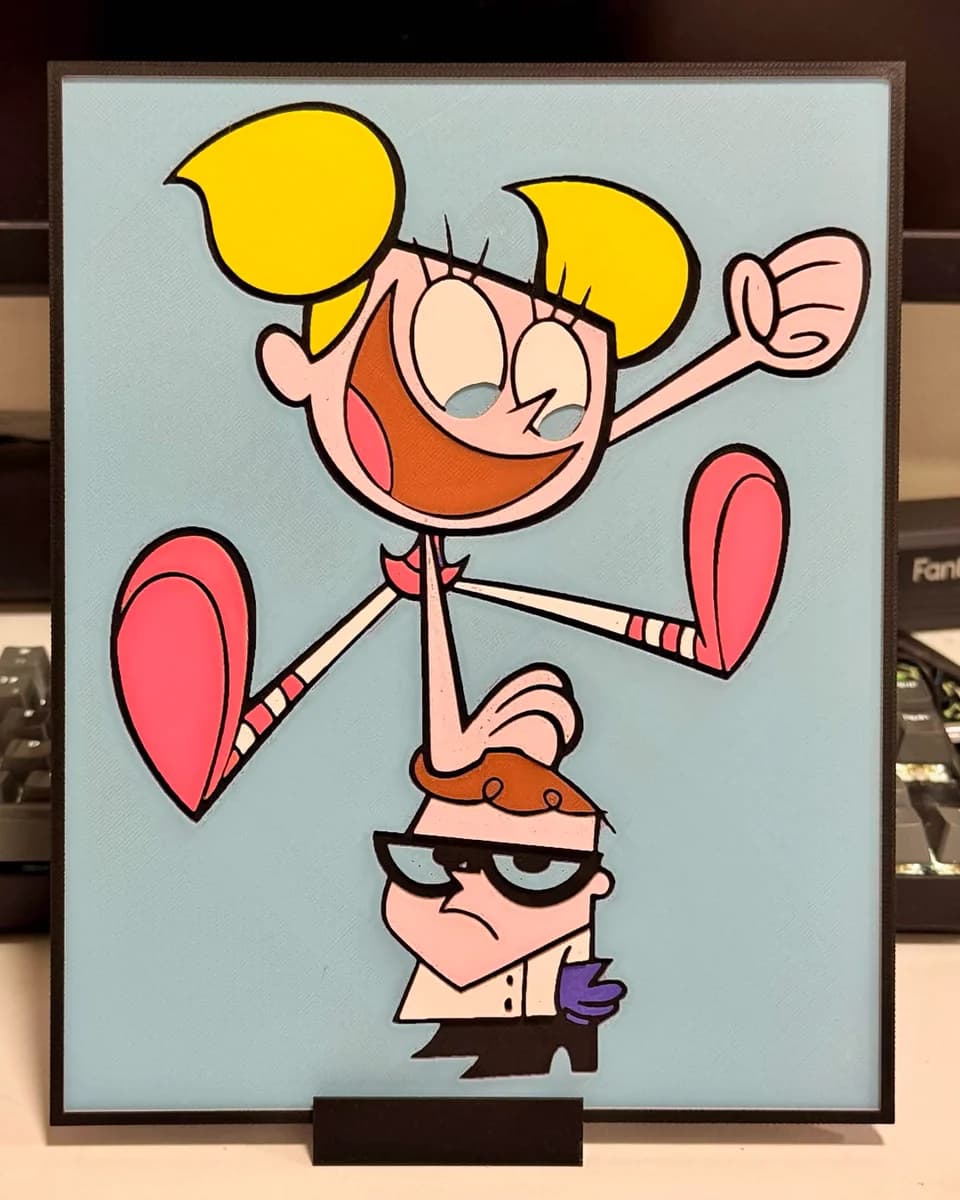 Dexter and DeeDee by Strata Prints HueForge model: Dexter and DeeDee by Strata Prints