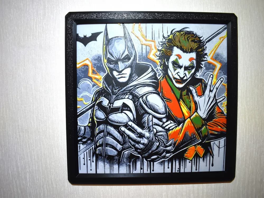 HueForge model: Batman and Joker Hueforge by Chris B