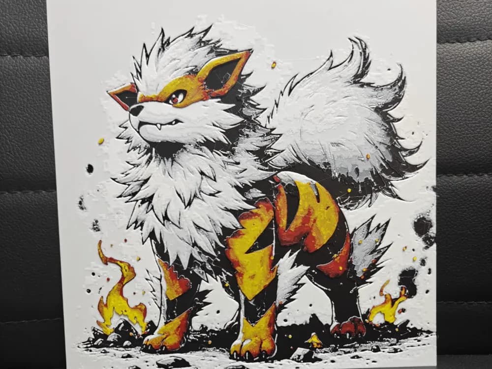 HueForge model: Arcanine by TheHueforgeLady