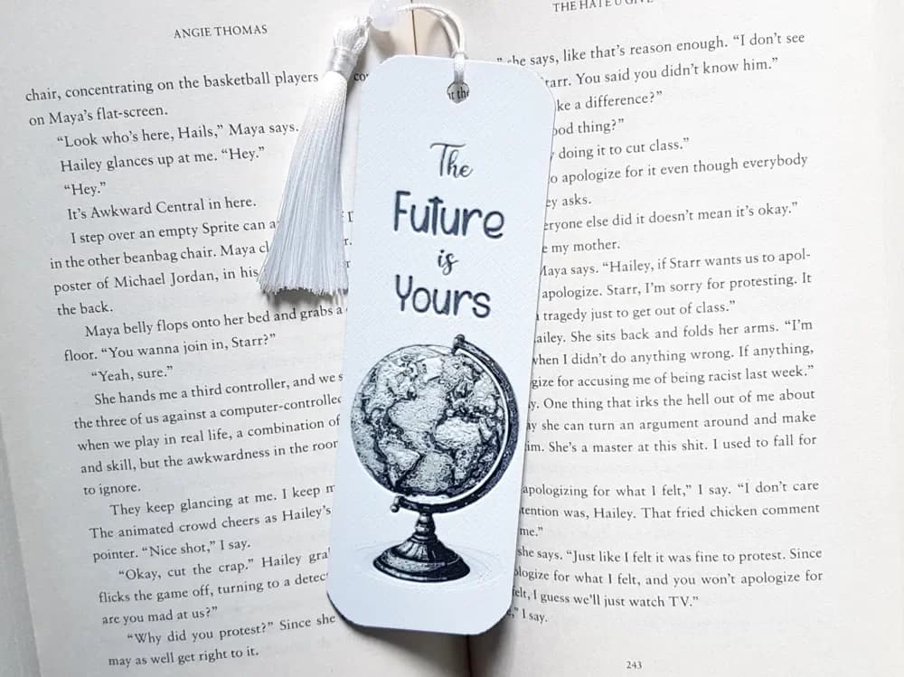 Bookmark, Inspirational Quote, The future is Yours by Dame Jo HueForge model: Bookmark, Inspirational Quote, The future is Yours by Dame Jo