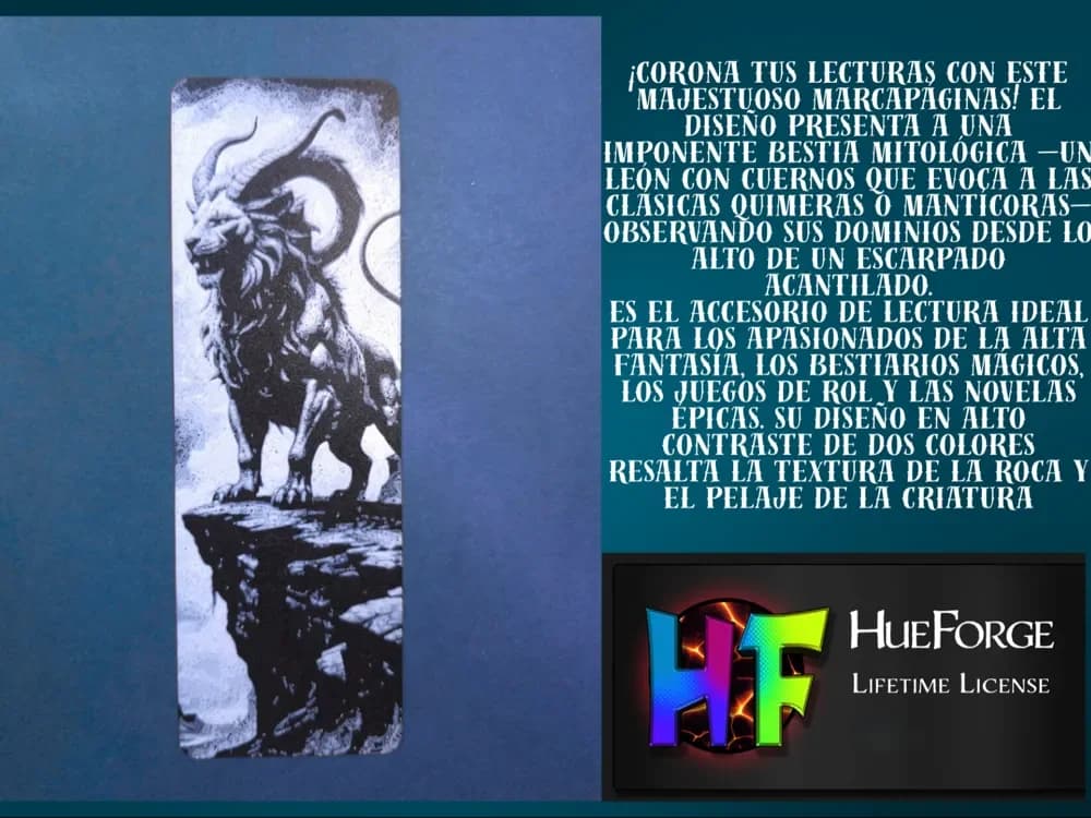 Bookmark Mythical Beast (Quimera) by FYTY112 HueForge model: Bookmark Mythical Beast (Quimera) by FYTY112