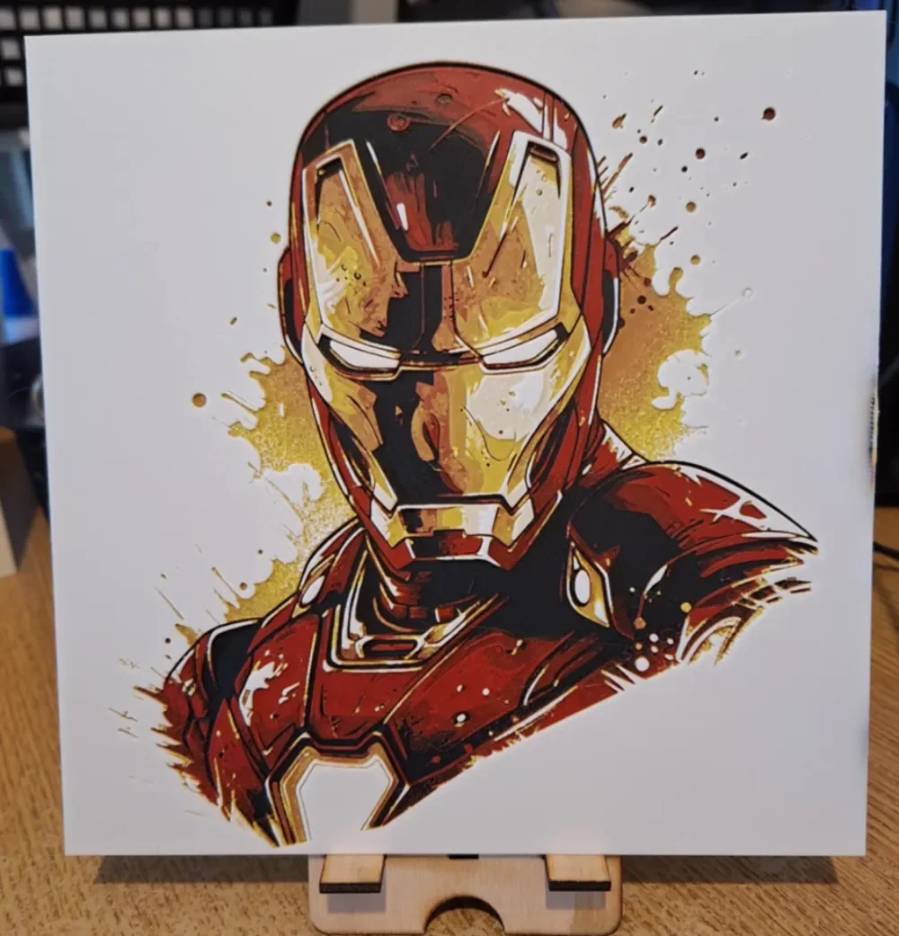 Iron Man 20cm x 20cm Hueforge 4 colours! Iron Man 20cm x 20cm Hueforge 4 colours!