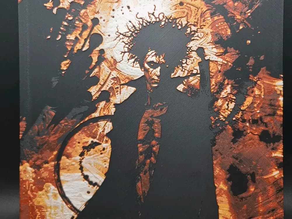 HueForge model: Sandman in Hell Hueforge by the_bearded_jedi