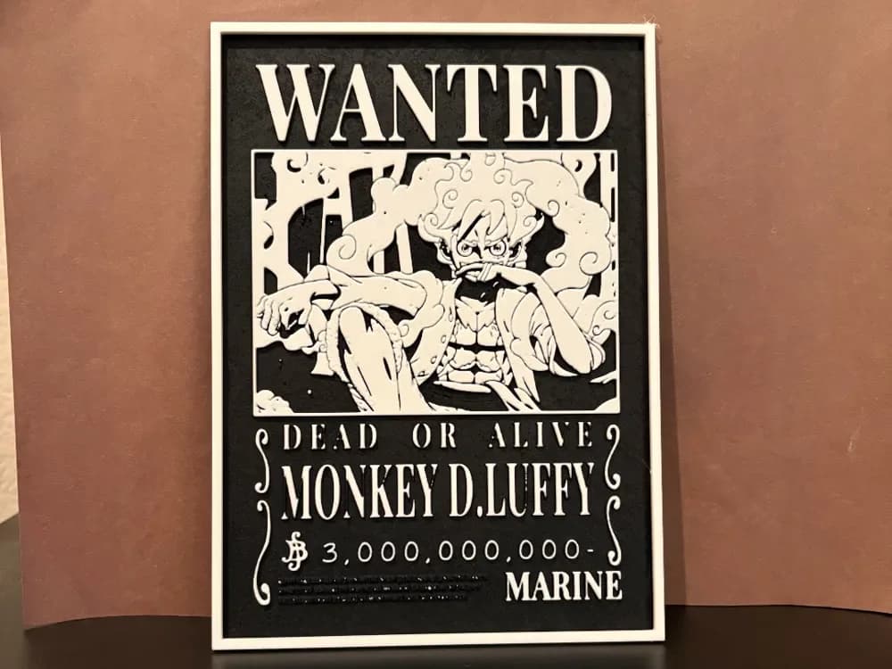 Monkey D Luffy Wanted Poster - One Piece Hueforge Monkey D Luffy Wanted Poster - One Piece Hueforge