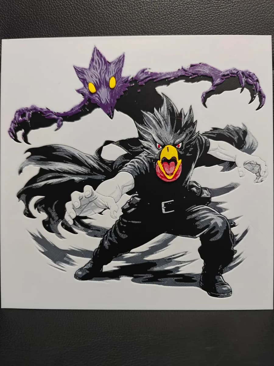 Fumikage Tokoyami and Dark Shadow MHA
