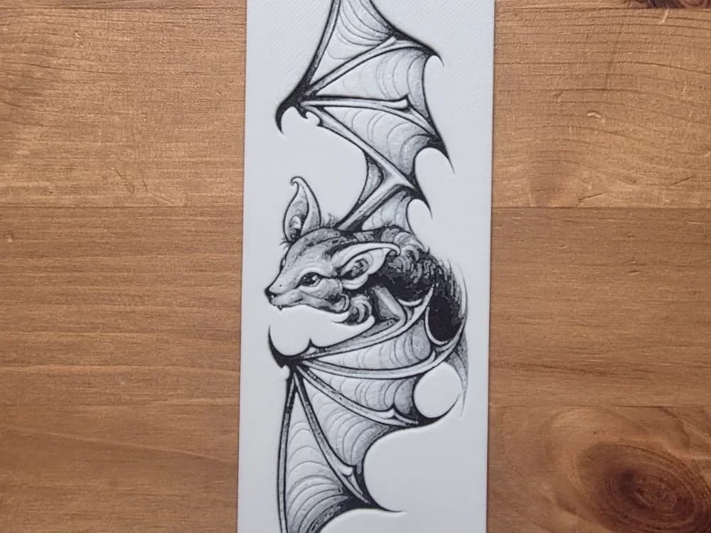 Bat Bookmark by Morganja HueForge model: Bat Bookmark by Morganja