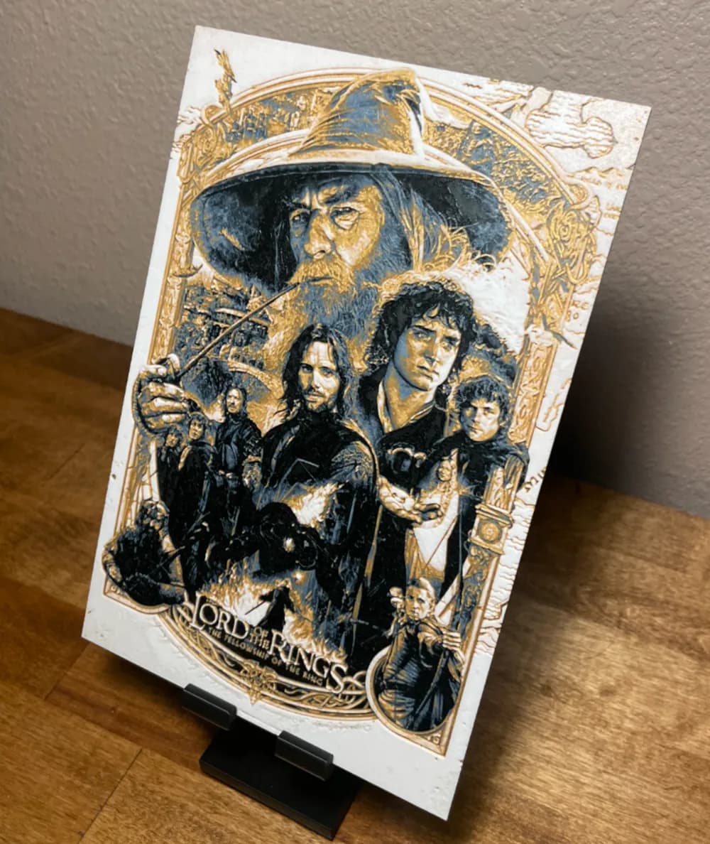 HueForge model: Hueforge - LOTR - Fellowship Movie Poster by Cloudy Nostalgia