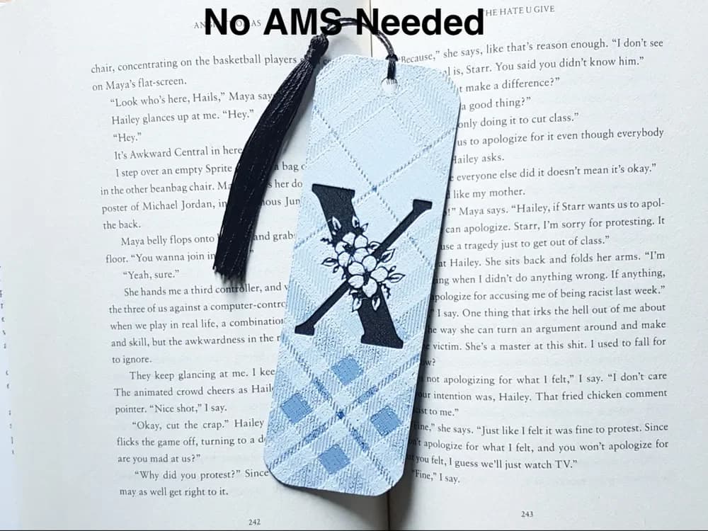 Monogram X Bookmark, Hueforge by Dame Jo HueForge model: Monogram X Bookmark, Hueforge by Dame Jo