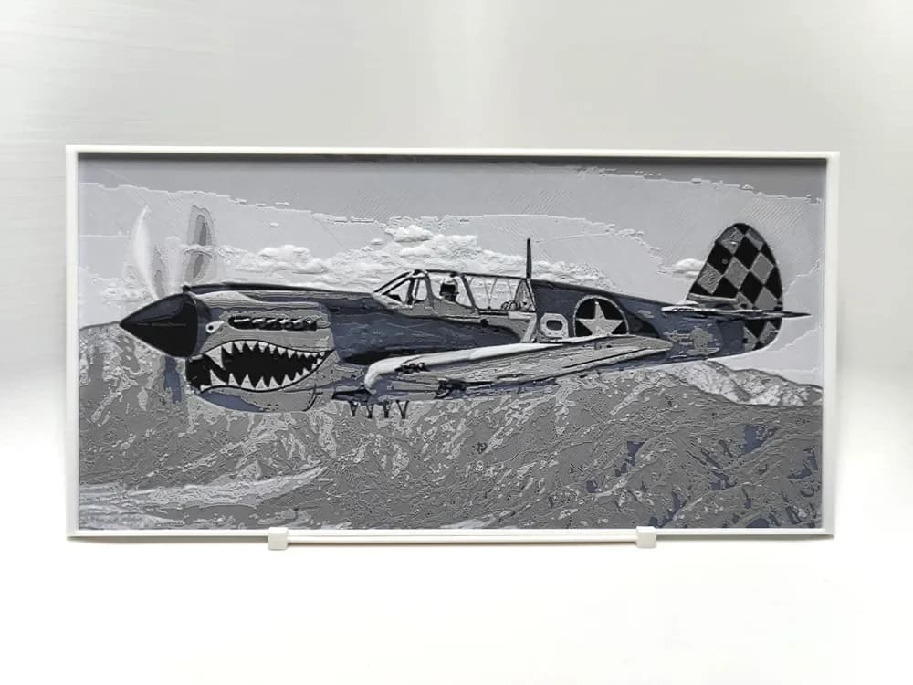 HueForge model: Curtiss P-40N Warhawk - Hueforge by BeaN