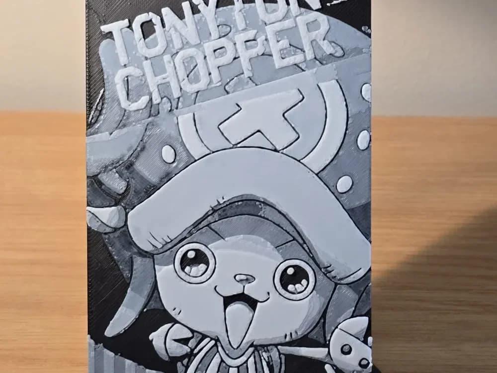 Hueforge - One Piece - Chopper 1 by FxD | Function-X-Design HueForge model: Hueforge - One Piece - Chopper 1 by FxD | Function-X-Design