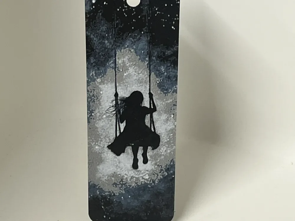 Girl On Swing Bookmark by Morganja HueForge model: Girl On Swing Bookmark by Morganja