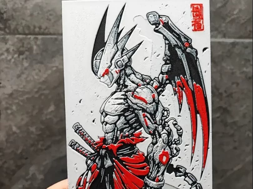 Cooler Japan Samurai by Garuda3D HueForge model: Cooler Japan Samurai by Garuda3D