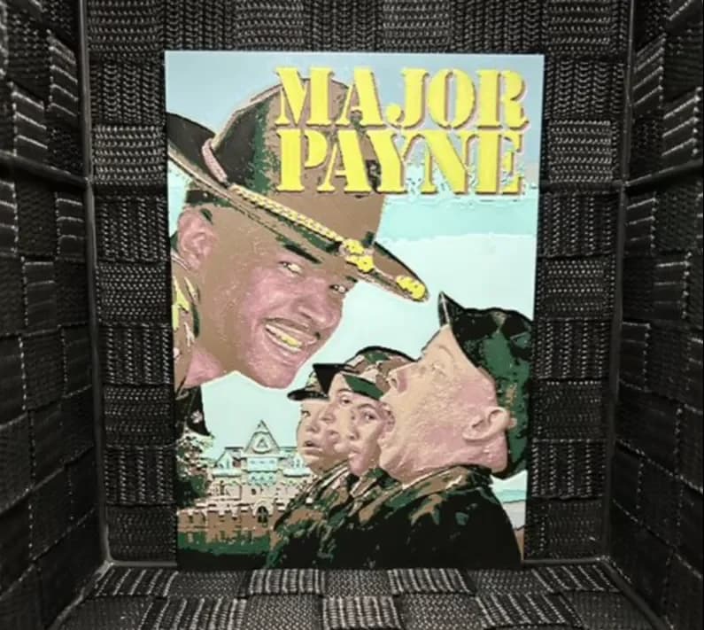 Hueforge Movie Poster - Major Payne - by JoDau HueForge model: Hueforge Movie Poster - Major Payne - by JoDau