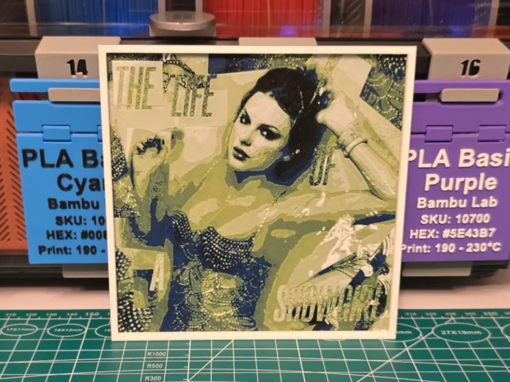 HueForge model: Taylor Swift "The Life of a Showgirl" Album Art by Lumpy3D