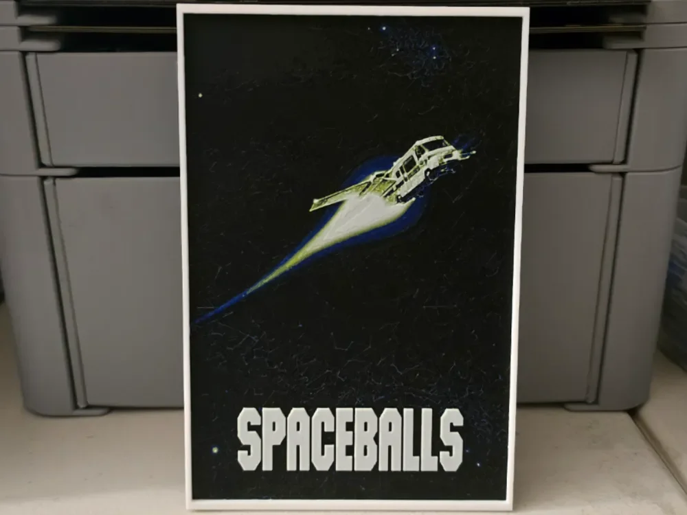 Spaceballs Movie Poster - Hueforge Art by Lumpy3D HueForge model: Spaceballs Movie Poster - Hueforge Art by Lumpy3D