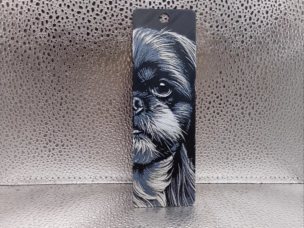 Shih Tzu Bookmark – Hueforge by Borishotch Industries HueForge model: Shih Tzu Bookmark – Hueforge by Borishotch Industries