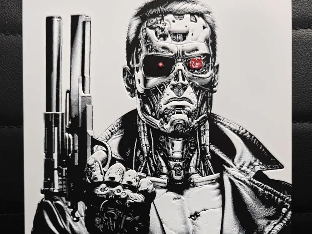 Terminator by TheHueforgeLady HueForge model: Terminator by TheHueforgeLady