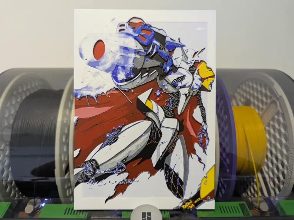 HueForge model: Omnimon / Omegamon Hueforge - Digimon by Razel