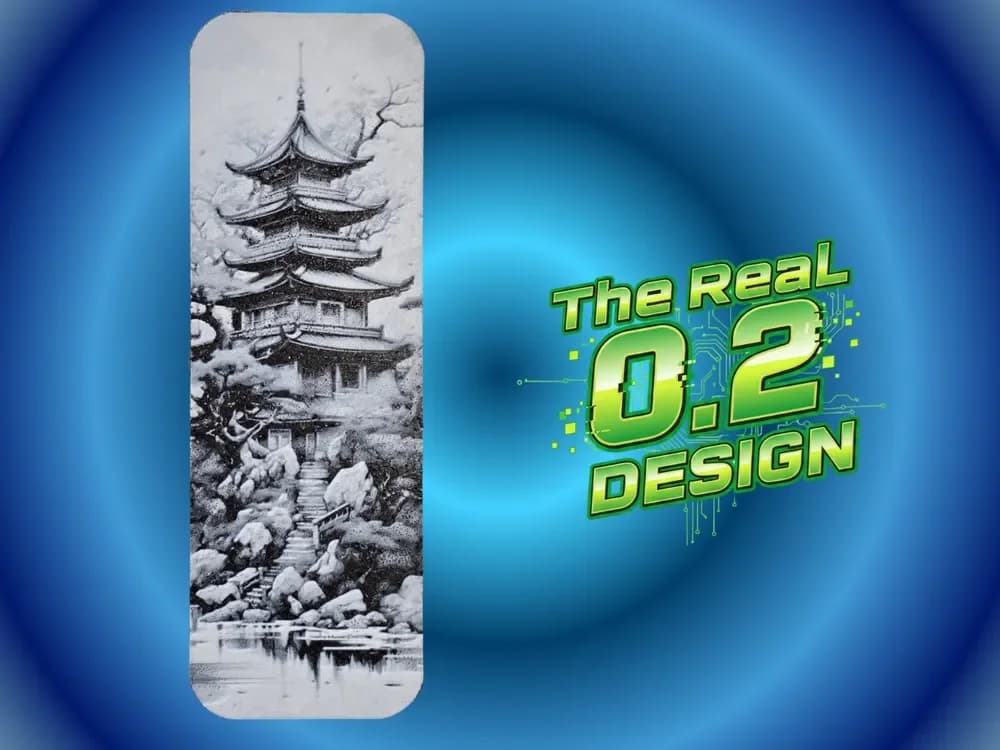 Japan Temple Bookmark 0.2 and 0.4 by Atrus Design HueForge model: Japan Temple Bookmark 0.2 and 0.4 by Atrus Design