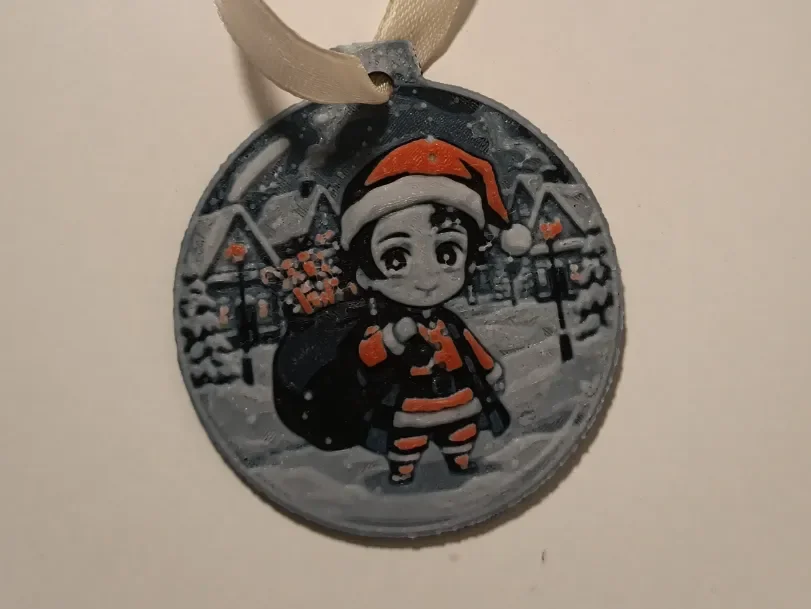 Christmas ornament hueforge Demon slayer by 3DNesy HueForge model: Christmas ornament hueforge Demon slayer by 3DNesy