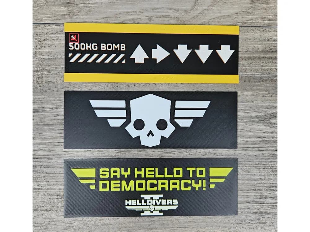 HueForge model: Helldivers Bookmarks by BusyKikiBee