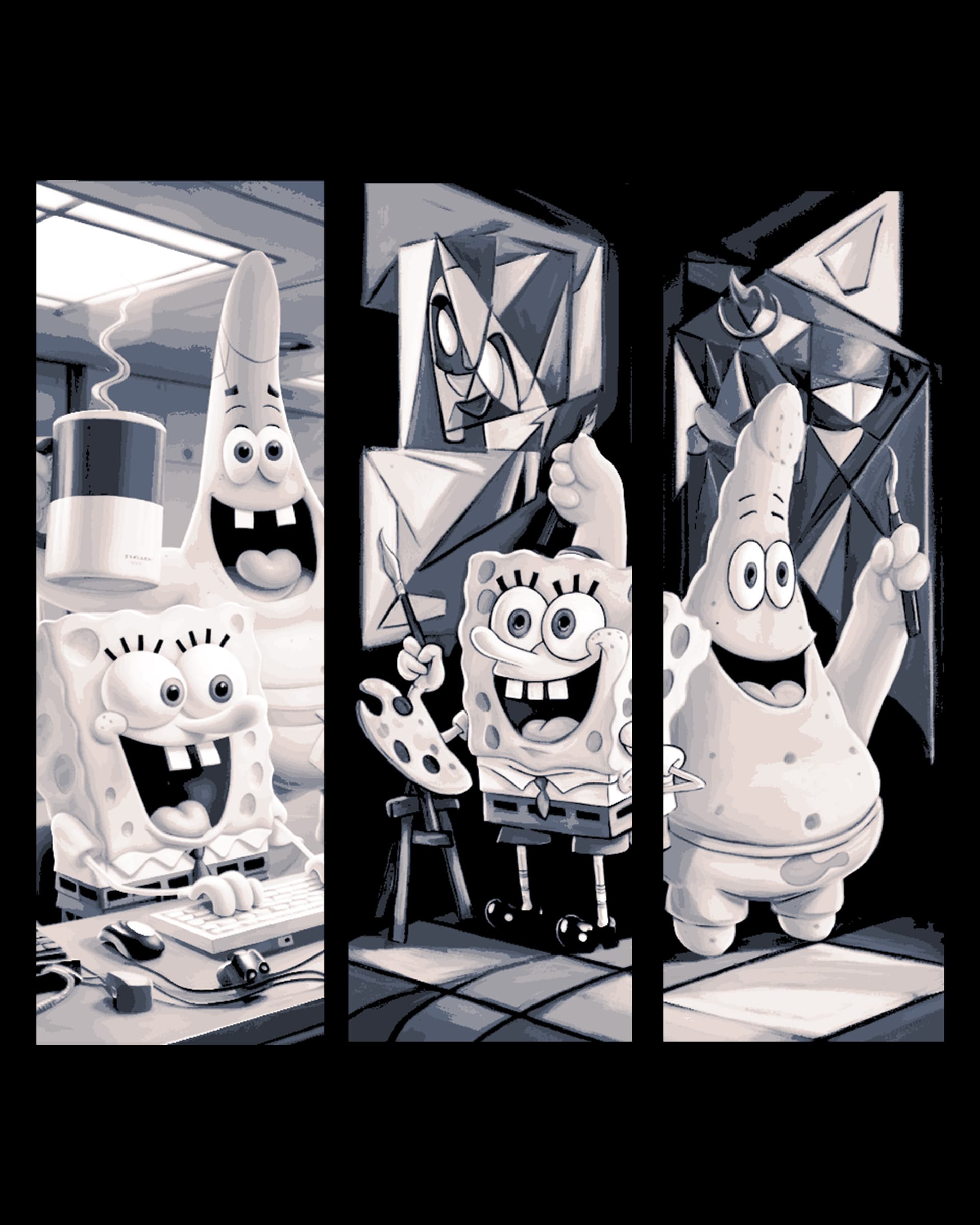 Best Friends forever - Spongebob and Patrick -set of bookmarks by BooneCo3d HueForge model: Best Friends forever - Spongebob and Patrick -set of bookmarks by BooneCo3d