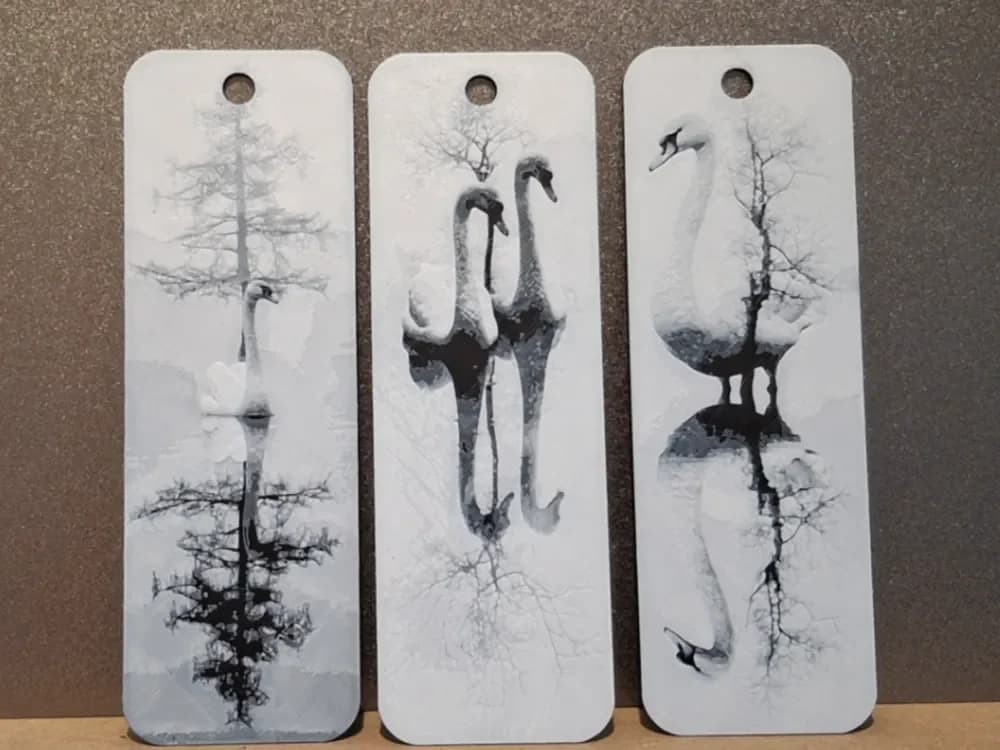 set of 3 Swanlake Bookmarks by 3dGlow HueForge model: set of 3 Swanlake Bookmarks by 3dGlow