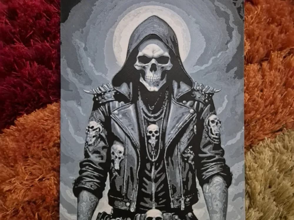 Biker skull hueforge by Buntsta HueForge model: Biker skull hueforge by Buntsta