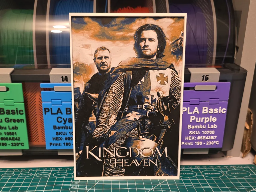 Kingdom of Heaven Movie Poster - Hueforge Art by Lumpy3D HueForge model: Kingdom of Heaven Movie Poster - Hueforge Art by Lumpy3D