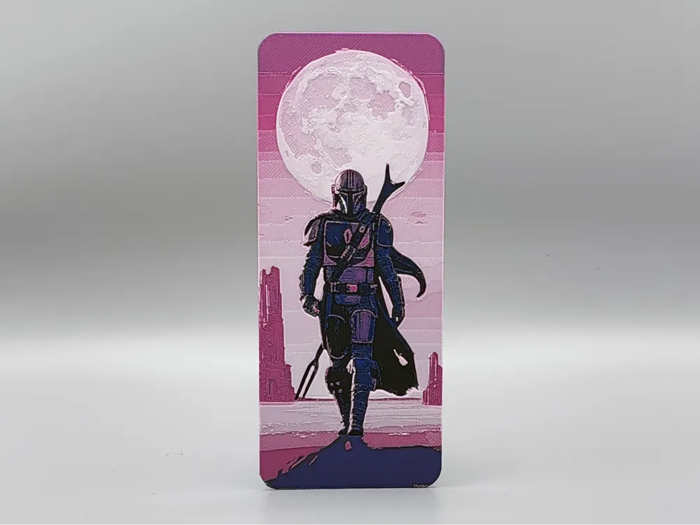The Mandalorian Bookmark by Sarge HueForge model: The Mandalorian Bookmark by Sarge