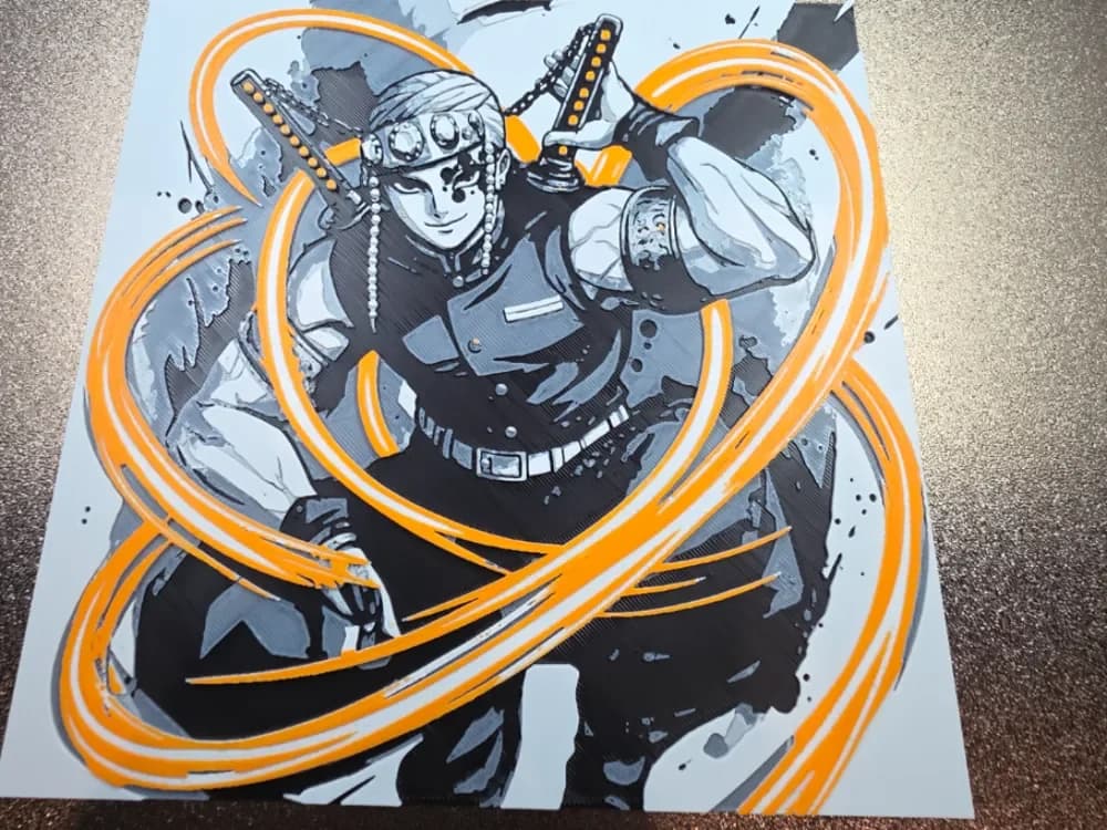 Tengen Orange Hueforge 200x200mm by jhin27 HueForge model: Tengen Orange Hueforge 200x200mm by jhin27