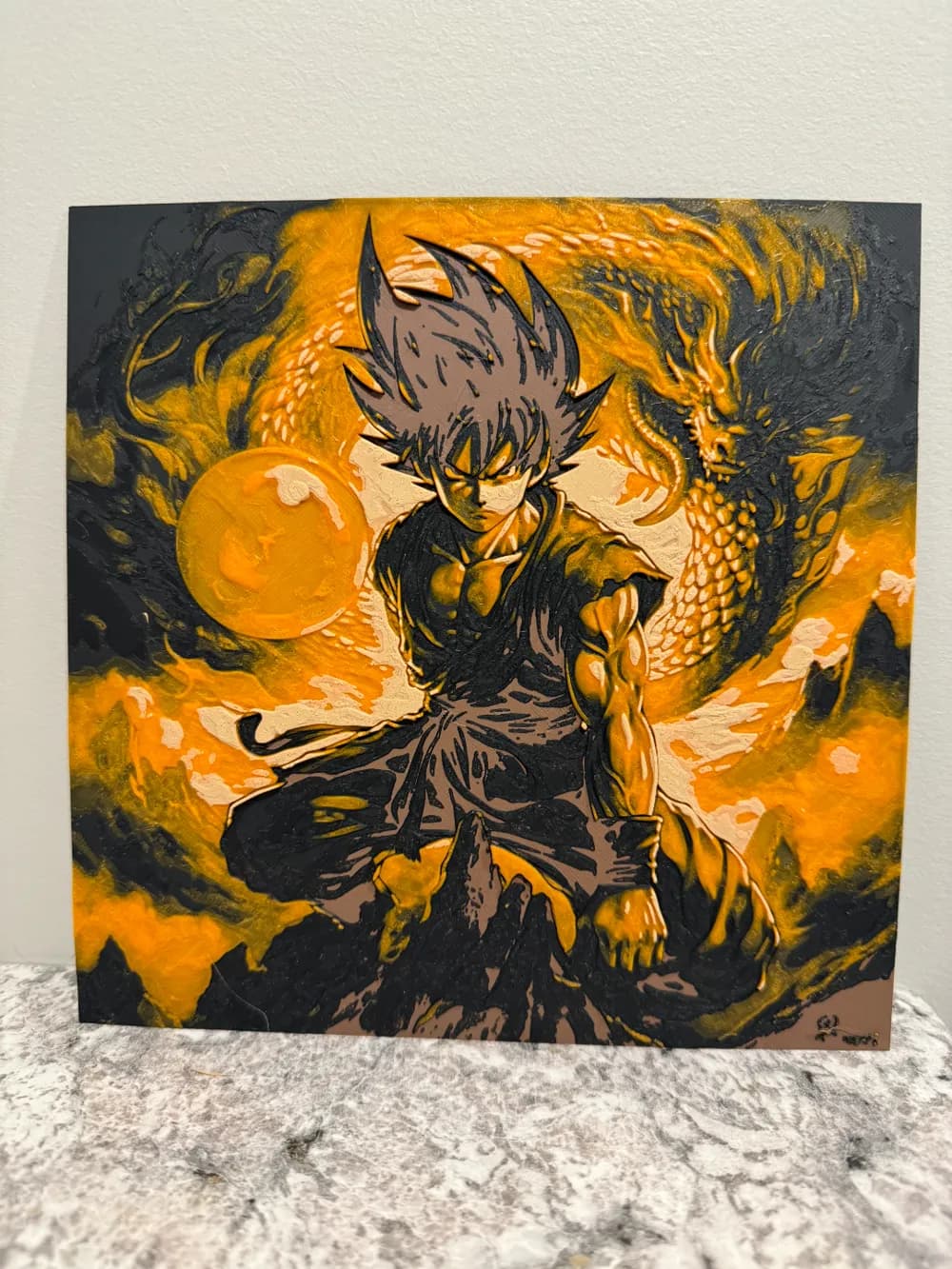 HueForge model: Goku - Dragon Ball Z - Hueforge by Canadian Gamer