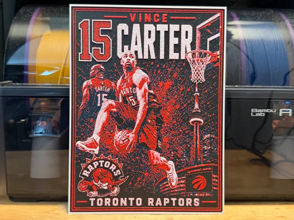 Vince Carter Dunk Poster HueForge Vince Carter Dunk Poster HueForge
