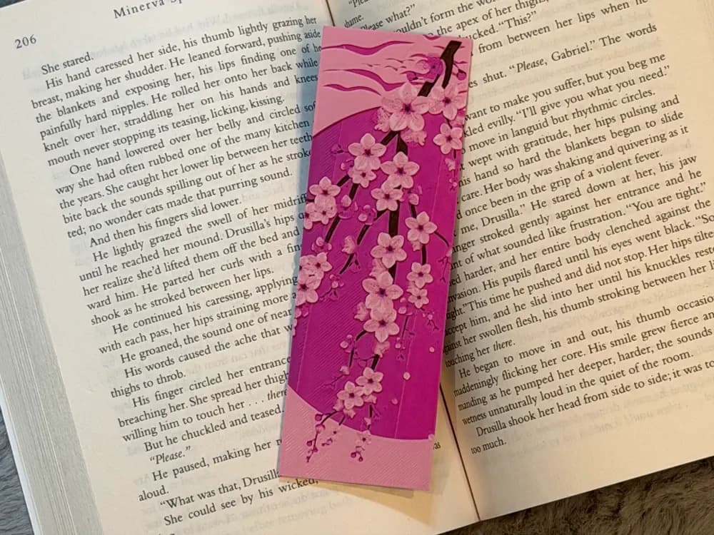 Cherry Blossom | HueForge Bookmark by Bookmark Babe by Jenn HueForge model: Cherry Blossom | HueForge Bookmark by Bookmark Babe by Jenn