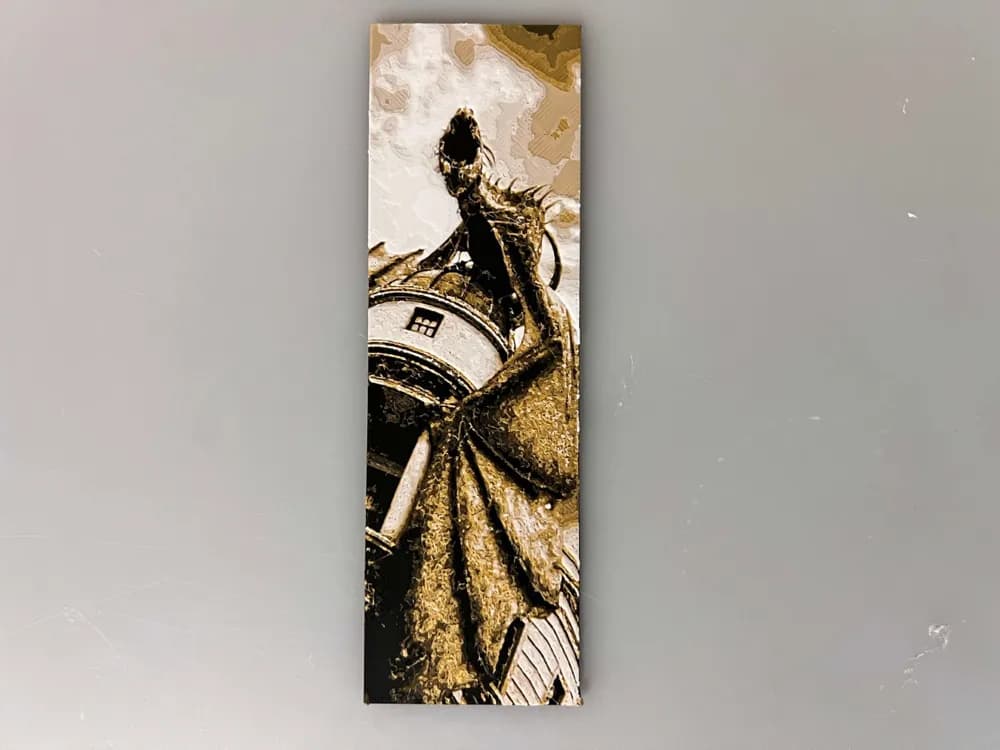 Gringotts Dragon Harry Potter Bookmark by 3djd HueForge model: Gringotts Dragon Harry Potter Bookmark by 3djd